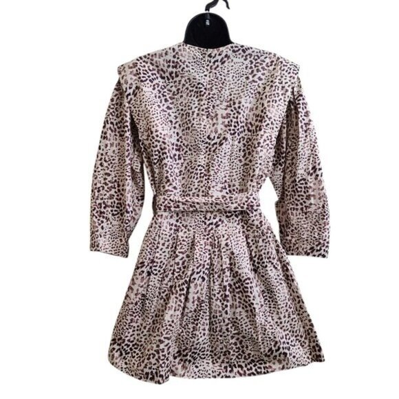 SEA New York Calla Leopard Belted Mini Dress Size 2 - Picture 2 of 8